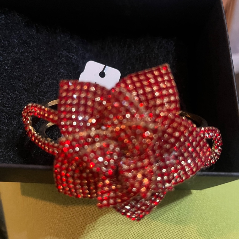 Red Crystal Flower Bracelet